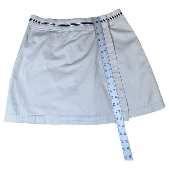 Tommy Hilfiger Khaki Wrap Front Skort Size 8 Neutral Light Academia Uniform - Picture 4 of 9